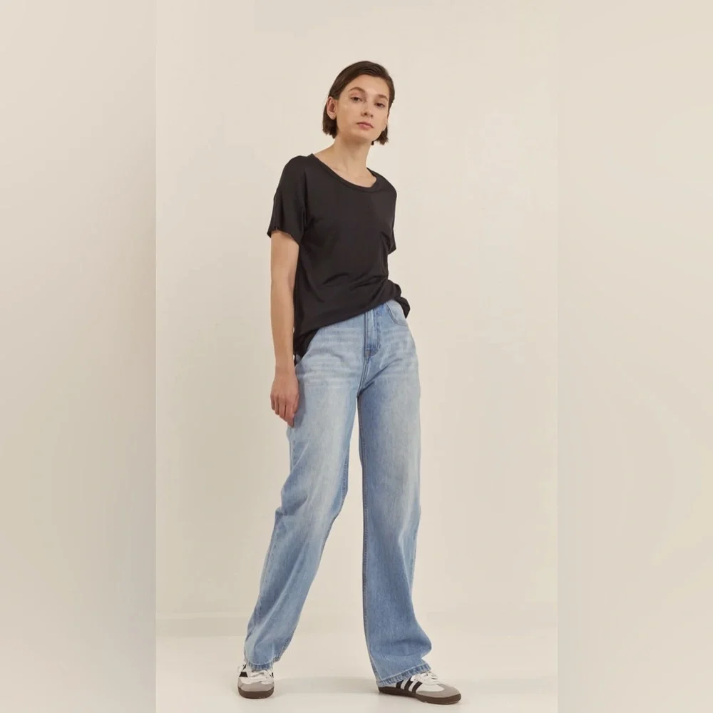 NWT Grey Lab High Waist Wide Leg denim - size 28 Nordstrom